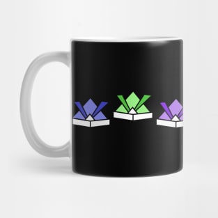 Colorful Origami Samurai helmets Mug